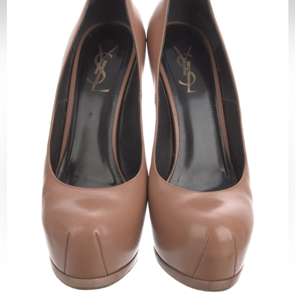 YSL Nude platform heels